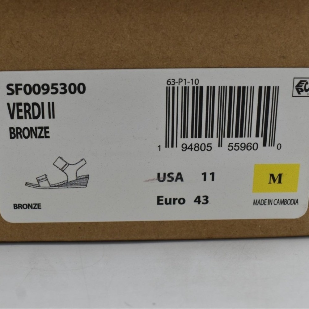Sofft Verdi II Sandal Women 11 Bronze NEW Metallic Leather Wedge Strappy Shoe - Picture 14 of 14